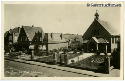 ansichtkaart: Groningen Hoogkerk, R.K. Kerk Zuiderweg