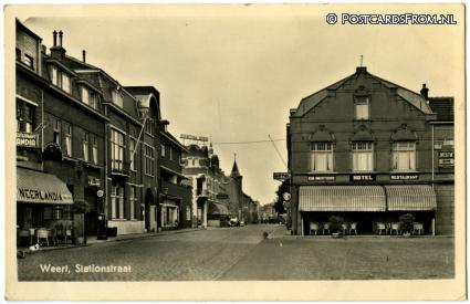 ansichtkaart: Weert, Stationstraat