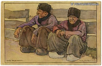 Volendam, Willy Sluiter. Oud Volendam ansichtkaart: Volendam, Willy Sluiter. Oud Volendam