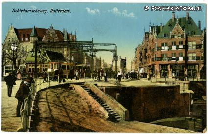 ansichtkaart: Rotterdam, Schiedamscheweg