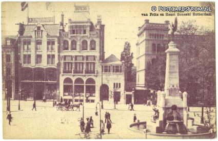 Rotterdam, Souvenir van Fritz en Henri Boneski, van Hogendorpsplein 65 ansichtkaart: Rotterdam, Souvenir van Fritz en Henri Boneski, van Hogendorpsplein 65