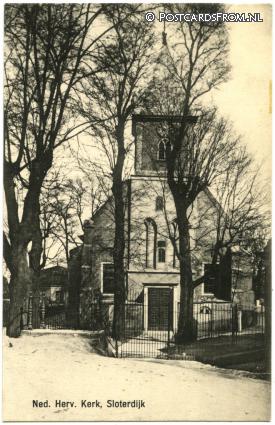 Sloterdijk, Ned. Herv. Kerk ansichtkaart: Sloterdijk, Ned. Herv. Kerk