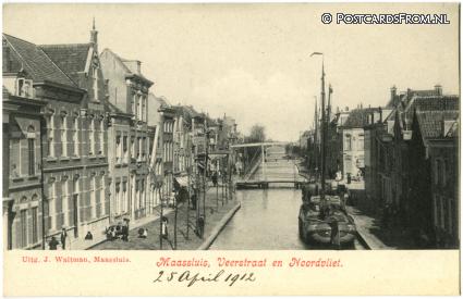 Maassluis, Veerstraat en Noordvliet ansichtkaart: Maassluis, Veerstraat en Noordvliet