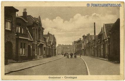 ansichtkaart: Groningen, Oranjestraat