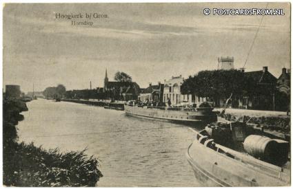 ansichtkaart: Groningen Hoogkerk, Hoendiep