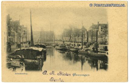 ansichtkaart: Groningen, Schuitendiep