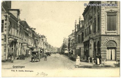 ansichtkaart: Groningen, N. Ebbingestraat