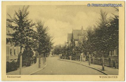 Winschoten, Emmastraat ansichtkaart: Winschoten, Emmastraat