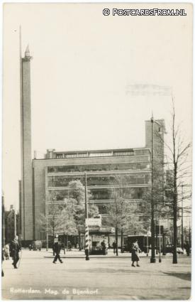 Rotterdam, Mag. de Bijenkorf ansichtkaart: Rotterdam, Mag. de Bijenkorf