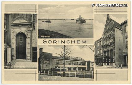 ansichtkaart: Gorinchem, De Vries Robbe. Merwede
