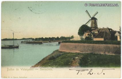 ansichtkaart: Gorinchem, Buiten de Waterpoort