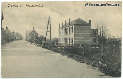 Nieuwendijk NB, Groeten uit. School ansichtkaart: Nieuwendijk NB, Groeten uit. School