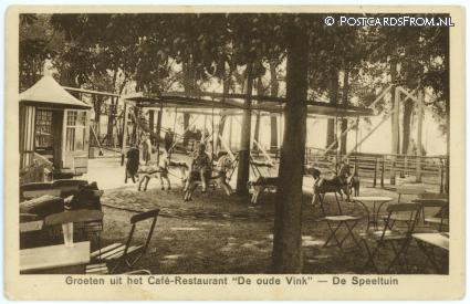 ansichtkaart: Leiden, Cafe-Restaurant 'De oude Vink' - De Speeltuin
