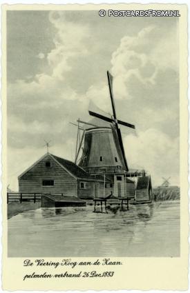 Koog aan de Zaan, De Veering. Pelmolen verbrand 26 Dec. 1883 ansichtkaart: Koog aan de Zaan, De Veering. Pelmolen verbrand 26 Dec. 1883