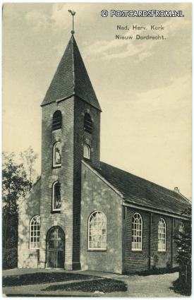 ansichtkaart: Nieuw-Dordrecht, Ned. Herv. Kerk