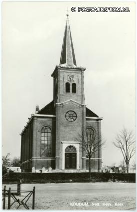 Koudum, Ned. Herv. Kerk ansichtkaart: Koudum, Ned. Herv. Kerk
