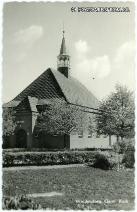Woldendorp, Geref. Kerk ansichtkaart: Woldendorp, Geref. Kerk