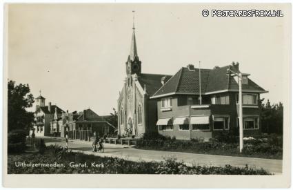 Uithuizermeeden, Geref. Kerk ansichtkaart: Uithuizermeeden, Geref. Kerk