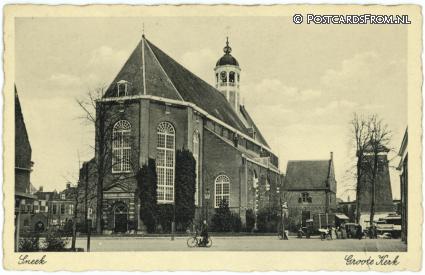 ansichtkaart: Sneek, Groote Kerk