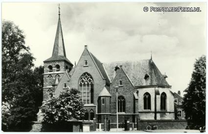ansichtkaart: Mook, R.K. Kerk
