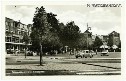 ansichtkaart: Nijmegen, Keizer Karelplein