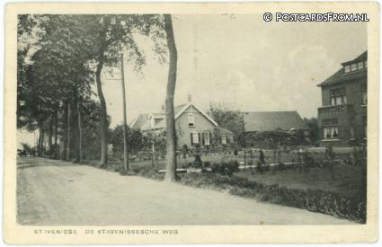 Stavenisse, De Stavenissesche Weg ansichtkaart: Stavenisse, De Stavenissesche Weg