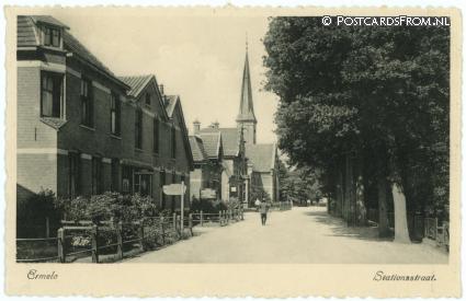 ansichtkaart: Ermelo, Stationsstraat