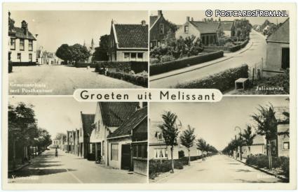 ansichtkaart: Melissant, Groeten uit