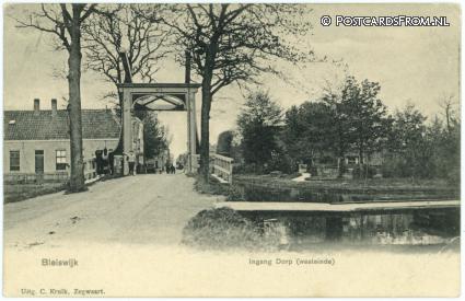 Bleiswijk, Ingang Dorp. Westeinde ansichtkaart: Bleiswijk, Ingang Dorp. Westeinde