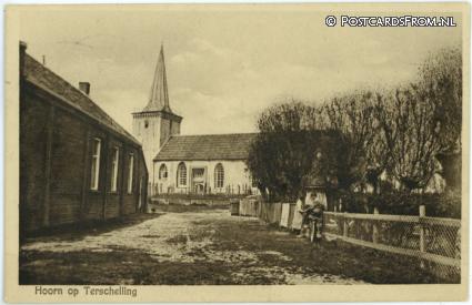 Terschelling Hoorn, Kerk en Ons Huis ansichtkaart: Terschelling Hoorn, Kerk en Ons Huis