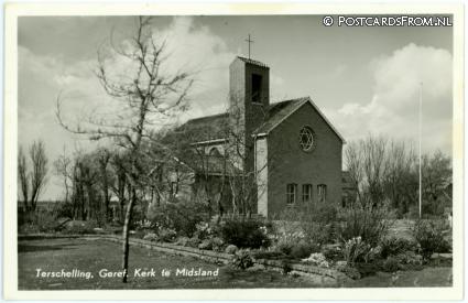ansichtkaart: Terschelling Midsland, Geref. Kerk
