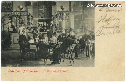 ansichtkaart: Zevenaar, Station. J. Bus Restaurateur