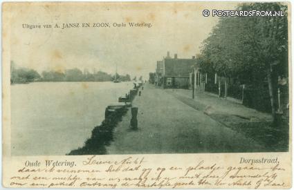 Oude Wetering, Dorpsstraat ansichtkaart: Oude Wetering, Dorpsstraat