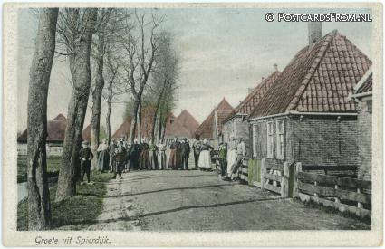 ansichtkaart: Spierdijk, Groet uit