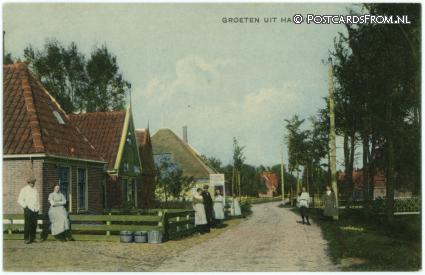 ansichtkaart: Hauwert, Groeten uit