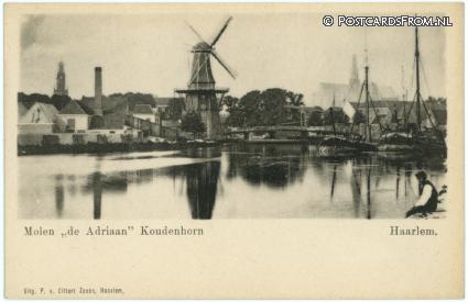 Haarlem, Molen 'de Adriaan' Koudenhorn ansichtkaart: Haarlem, Molen 'de Adriaan' Koudenhorn