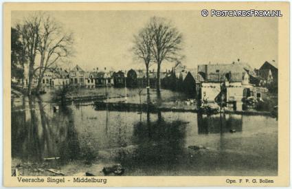 ansichtkaart: Middelburg, Veersche Singel