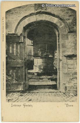 Veere, Interieur Fontein ansichtkaart: Veere, Interieur Fontein