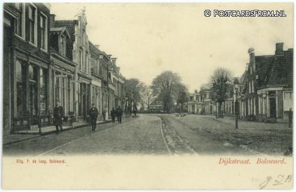 ansichtkaart: Bolsward, Dijkstraat