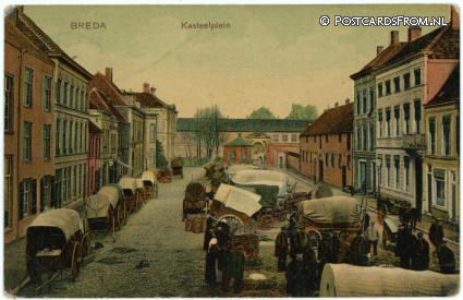 Breda, Kasteelplein ansichtkaart: Breda, Kasteelplein