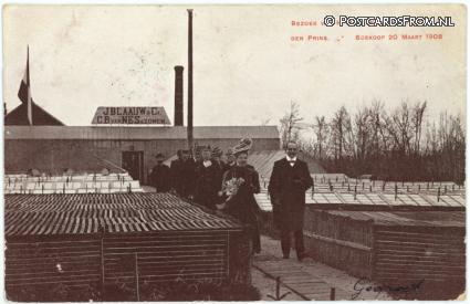 Boskoop, Bezoek Koningin en Prins 20 Maart 1908. J. Blaauw. C.B. van Nes ansichtkaart: Boskoop, Bezoek Koningin en Prins 20 Maart 1908. J. Blaauw. C.B. van Nes