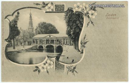 Leiden, Botermarkt ansichtkaart: Leiden, Botermarkt