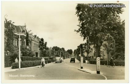 Meppel, Stationsweg ansichtkaart: Meppel, Stationsweg