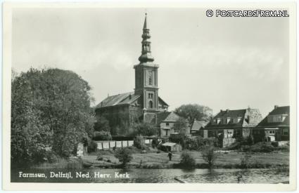 ansichtkaart: Farmsum, Ned. Herv.Kerk