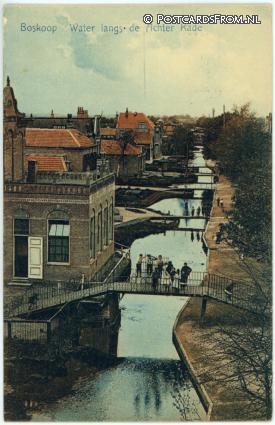 ansichtkaart: Boskoop, Water langs de Achter Kade