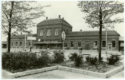 Delfzijl, Station ansichtkaart: Delfzijl, Station