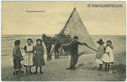 --, Garnalenvisscher ansichtkaart: --, Garnalenvisscher