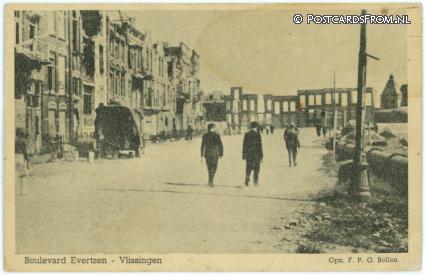 ansichtkaart: Vlissingen, Boulevard Evertzen