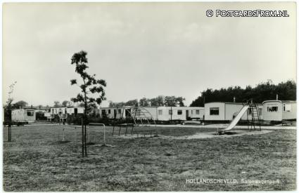 ansichtkaart: Hollandscheveld, Salonwagenpark