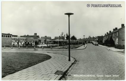 ansichtkaart: Hollandscheveld, Openb. lagere School